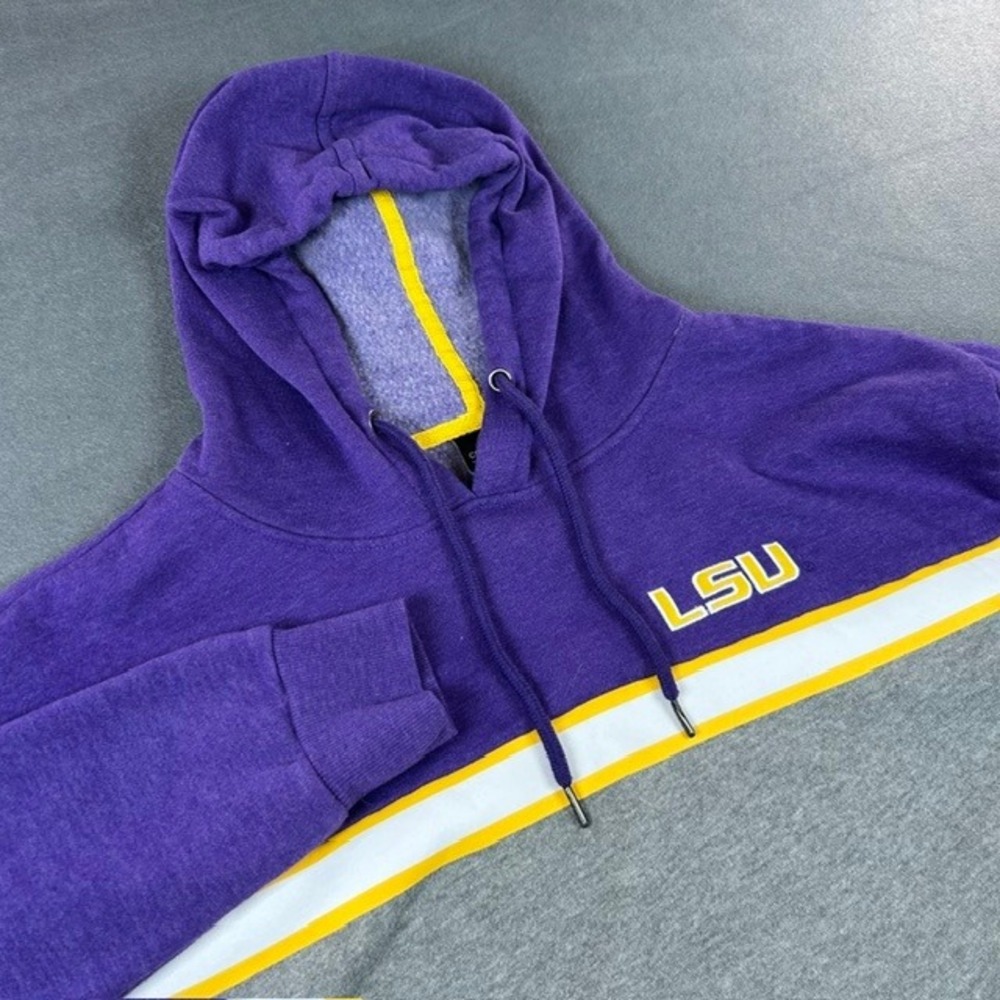 Colosseum LSU Tigers Women's Pam Hooded Sweatshirt XL Purple Gray